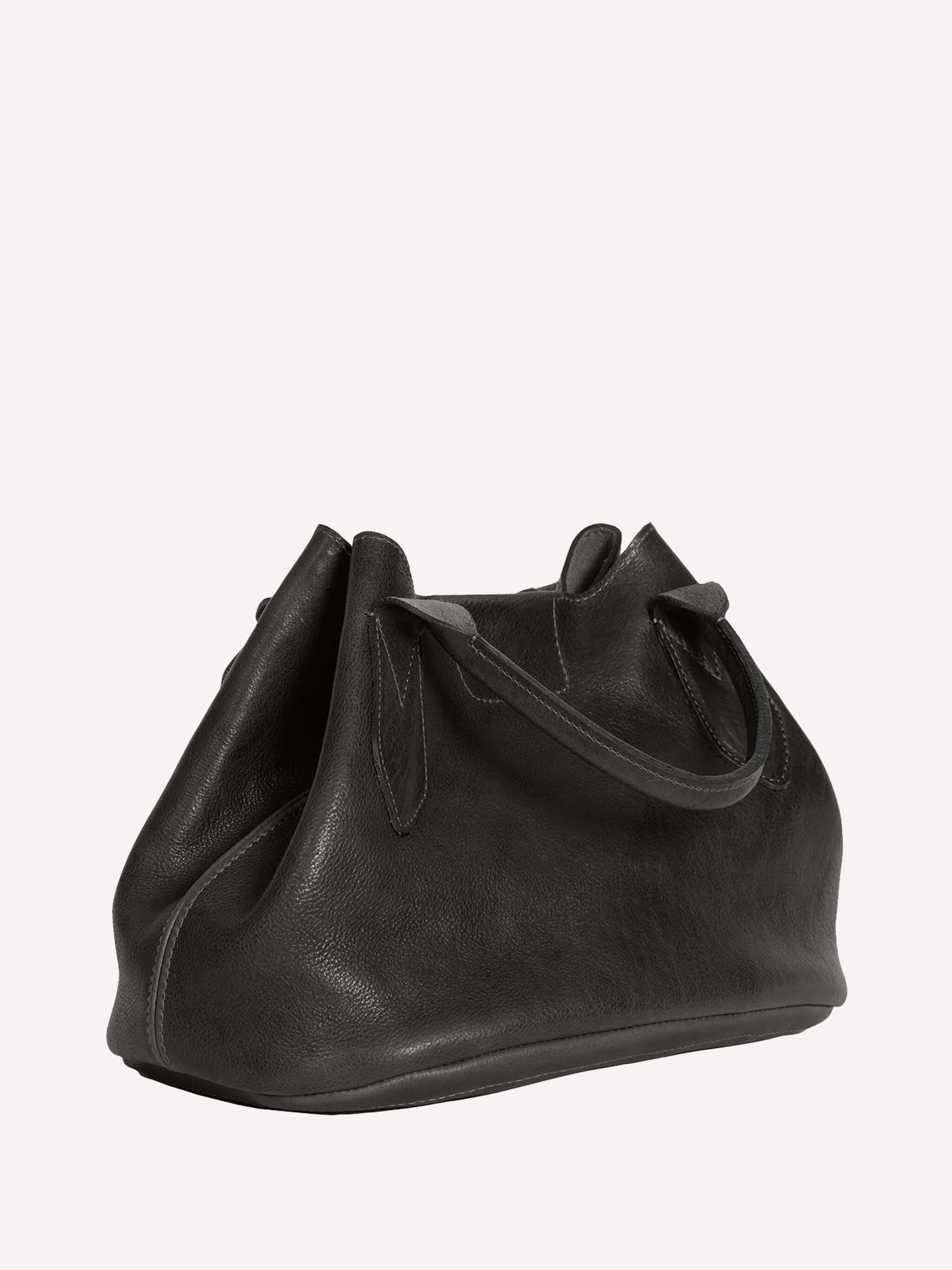 Hilda Leather Tote Bag - Black