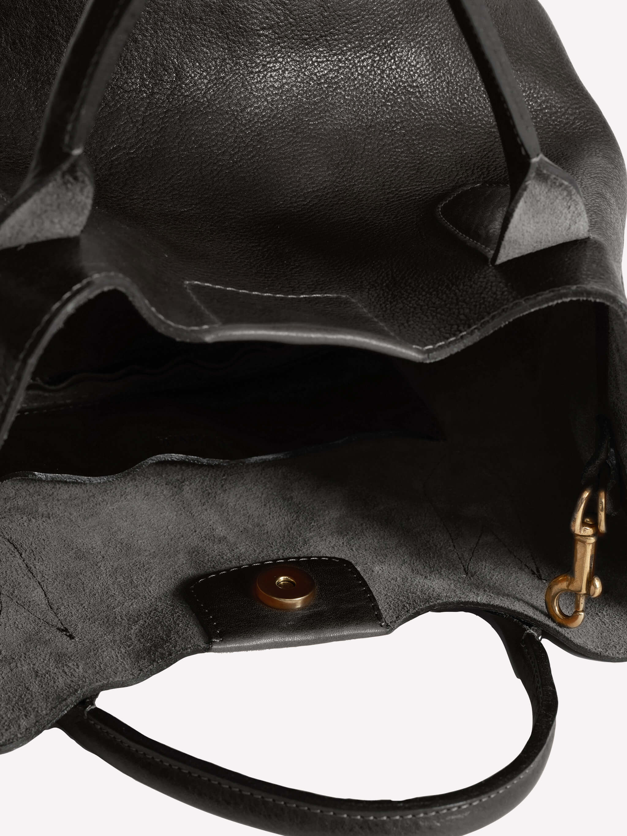 Hilda Leather Tote Bag - Black