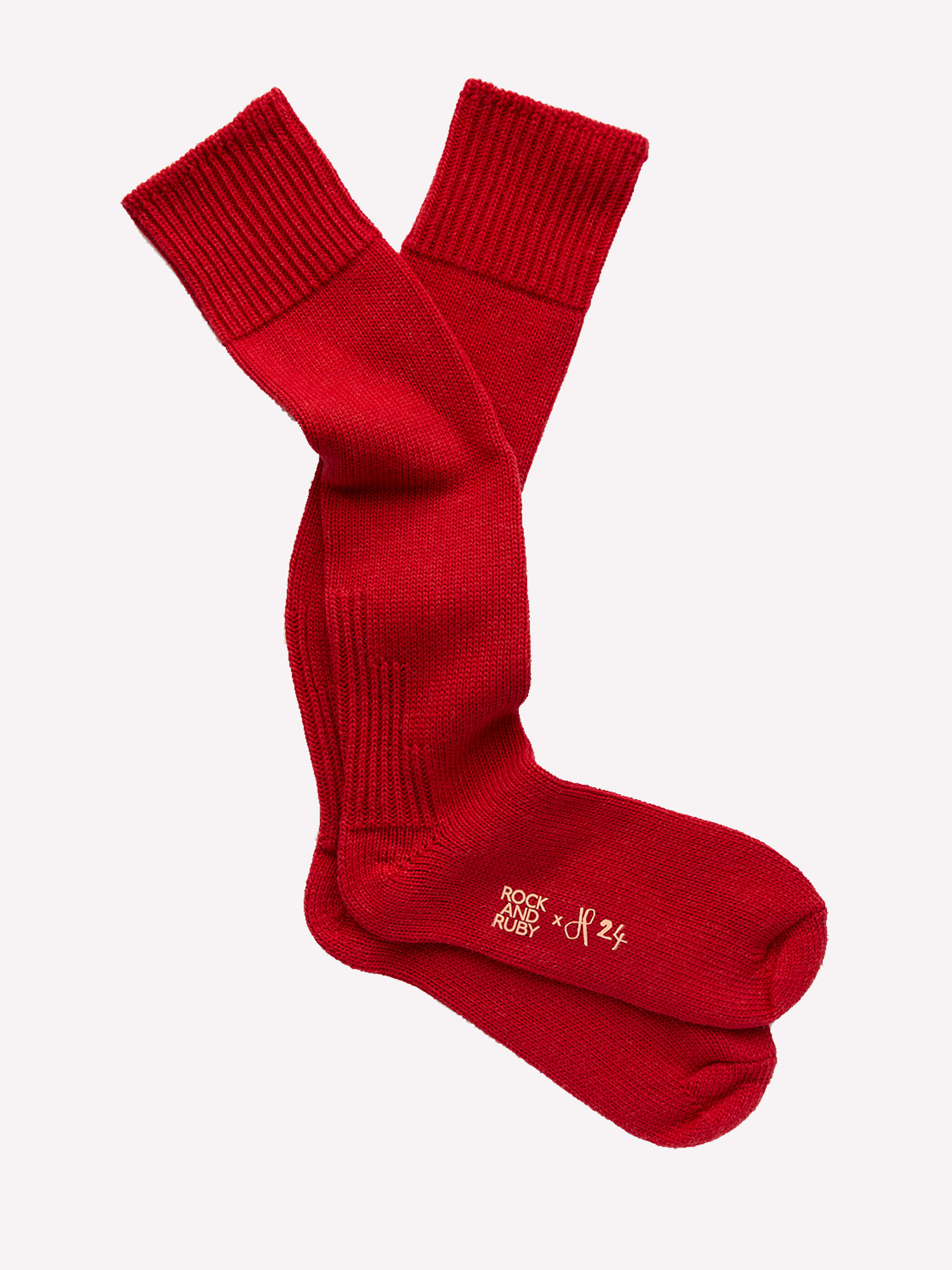 Rock and Ruby Jeff Knee High Socks - Ruby Red
