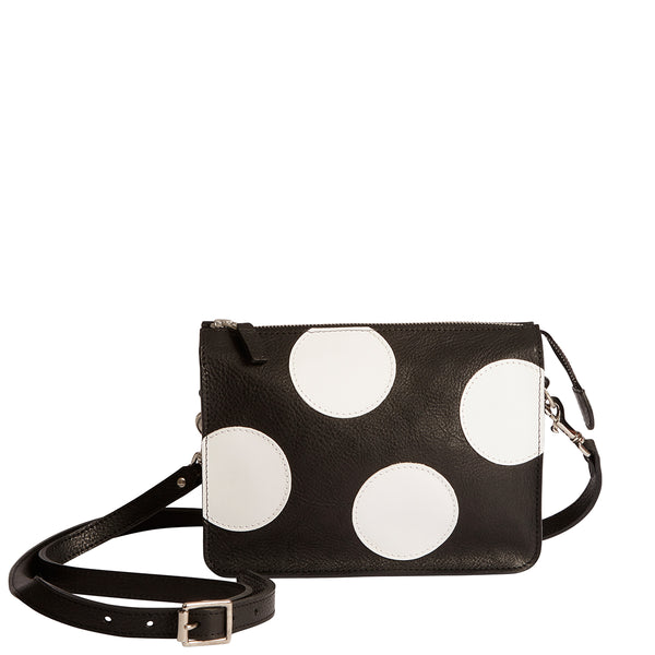 Ark Spot Cross Body Bag - Black and White