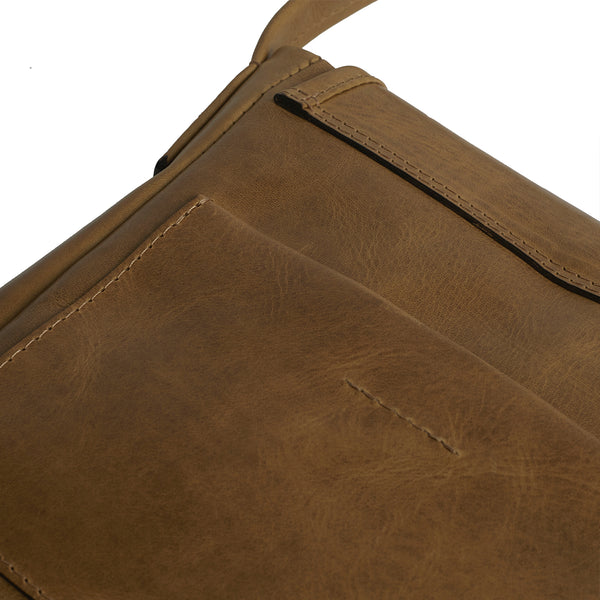 Cam Crossbody Leather Bag - Khaki