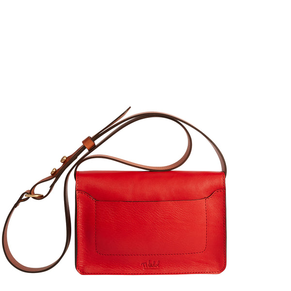 Rye Classic Leather Satchel - Red/Conker