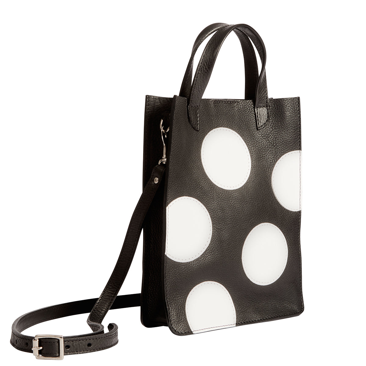 Wilb Spot Mini Tote Bag - Black and White