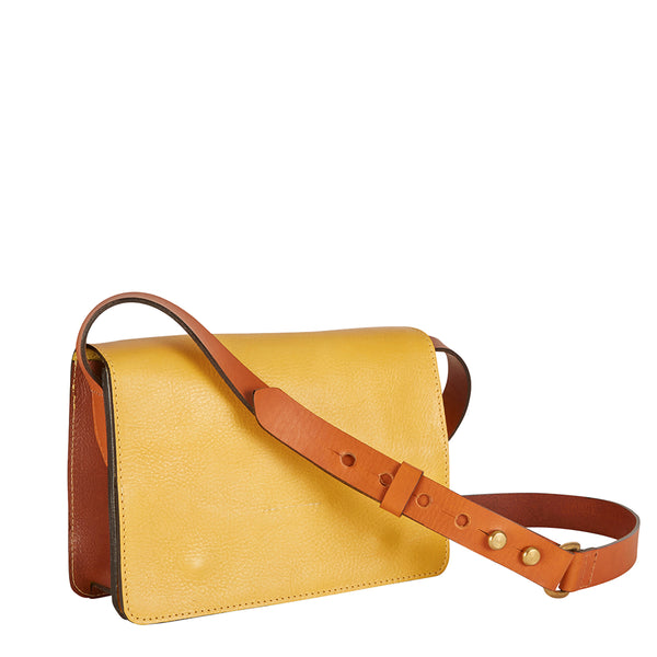 Rye Classic Leather Satchel - Yellow/Conker